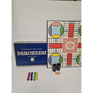 COMPLETE Vintage 1964 Parcheesi Board Game Backgammon Board Game India Popular